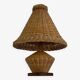 Lampe en osier et bois années 50