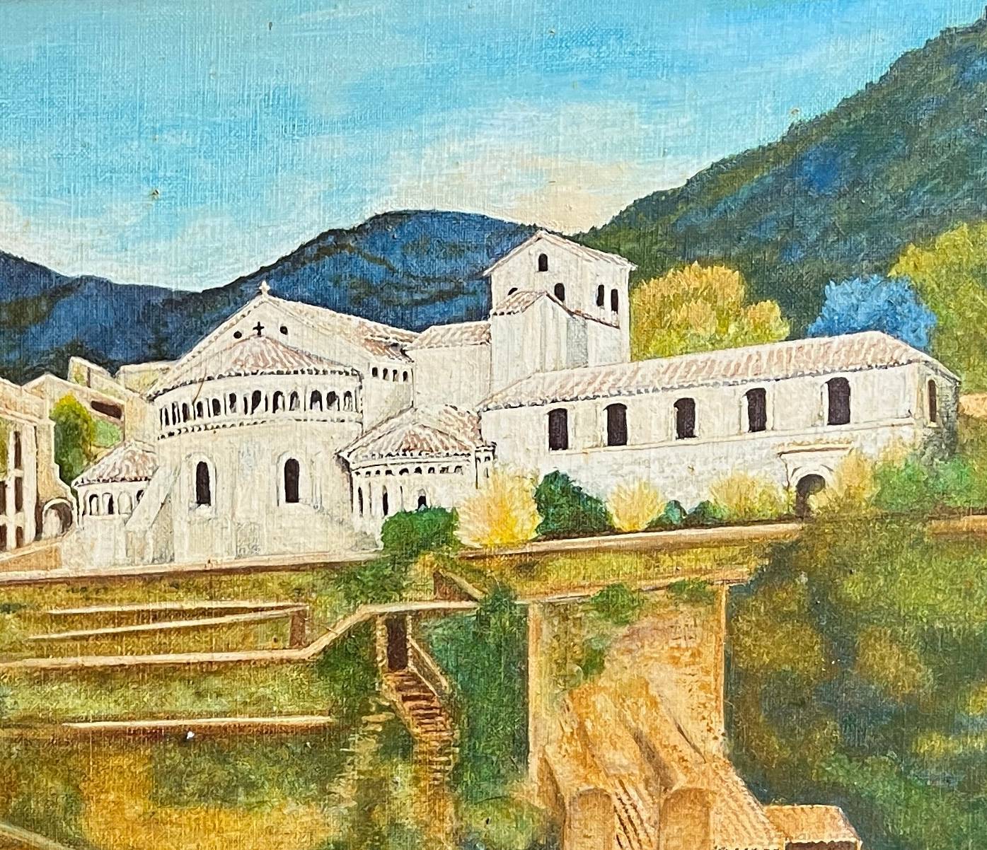 HST painting "Abbey of Saint-Guilhem-le-Désert" Compostela