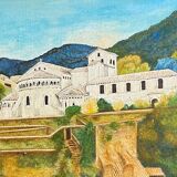 Tableau HST "Abbaye de Saint-Guilhem-le-Désert" Compostelle