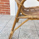Vintage shell rattan armchair