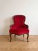 Louis XV Voltaire armchair in red velvet