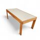Pine wood dining table / formica top / 1970s