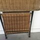 Folding sofa end in metal and wicker - vintage 1960