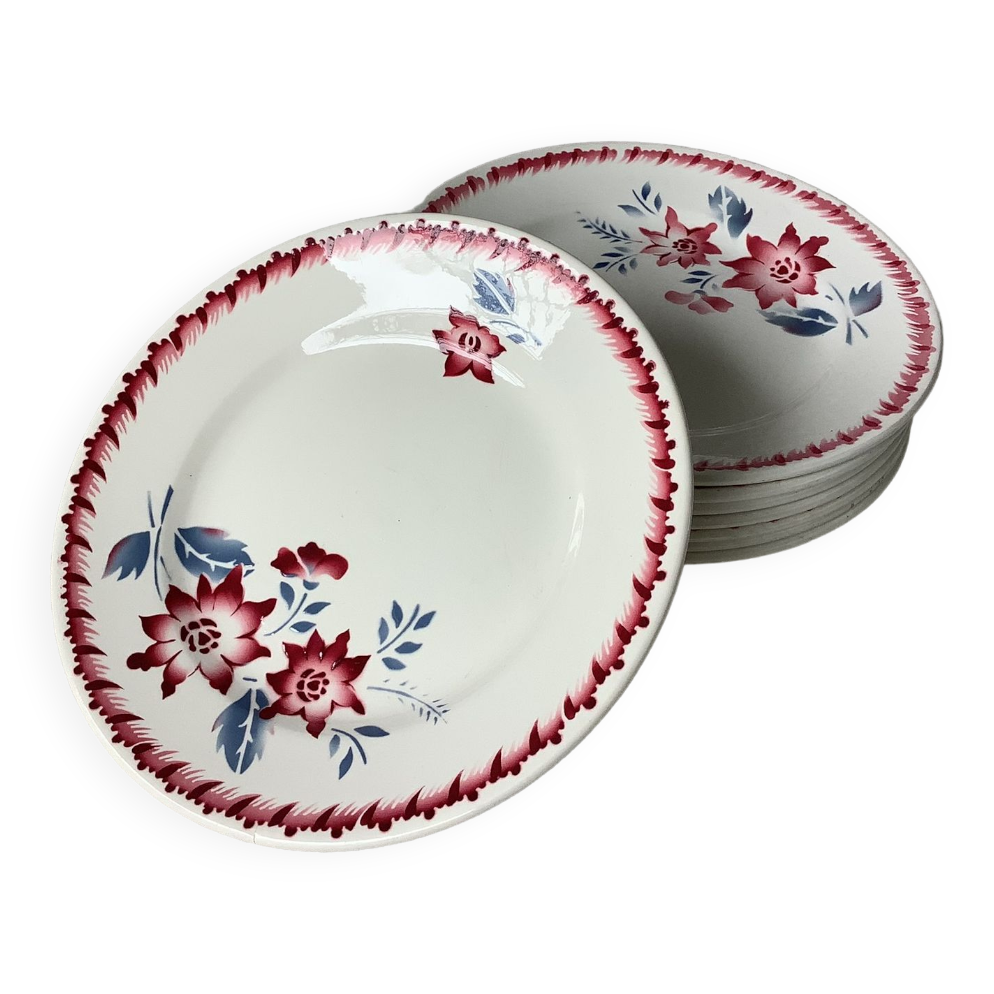 Digoin Sarreguemines dessert plates