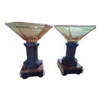 Art Deco candle holders