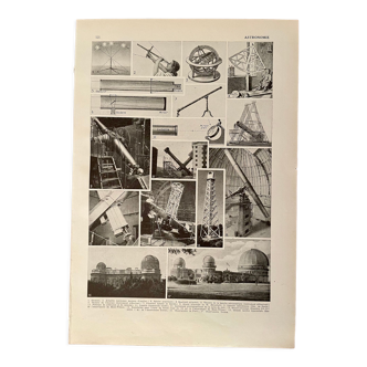Planche photographique sur l'astronomie 1940