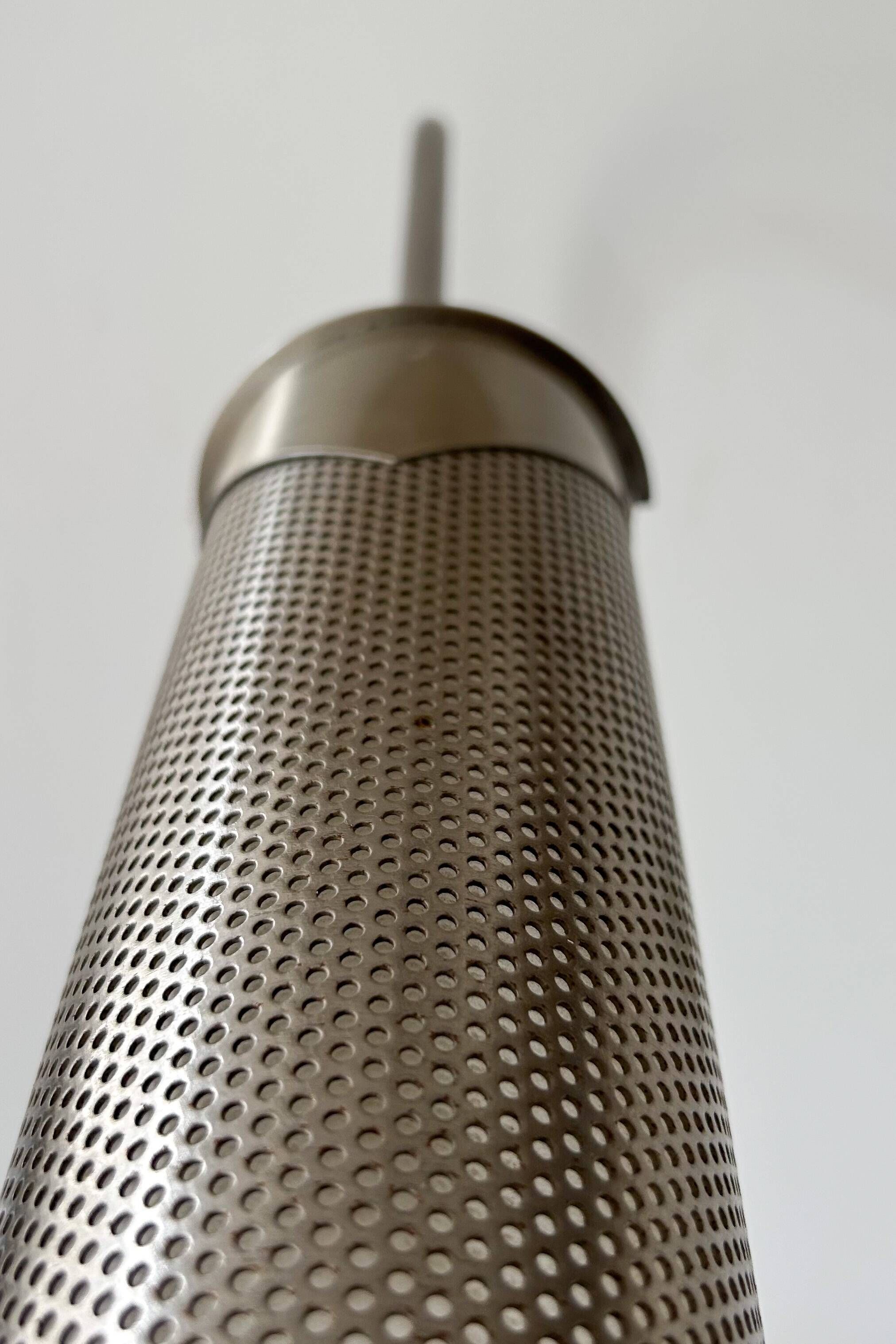 Pair of XL vintage adjustable wall lights, matte metal, Germany 1980.