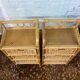 Pair of vintage rattan bedside tables from the 70s