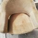 Fauteuil de bureau vintage velours moutarde