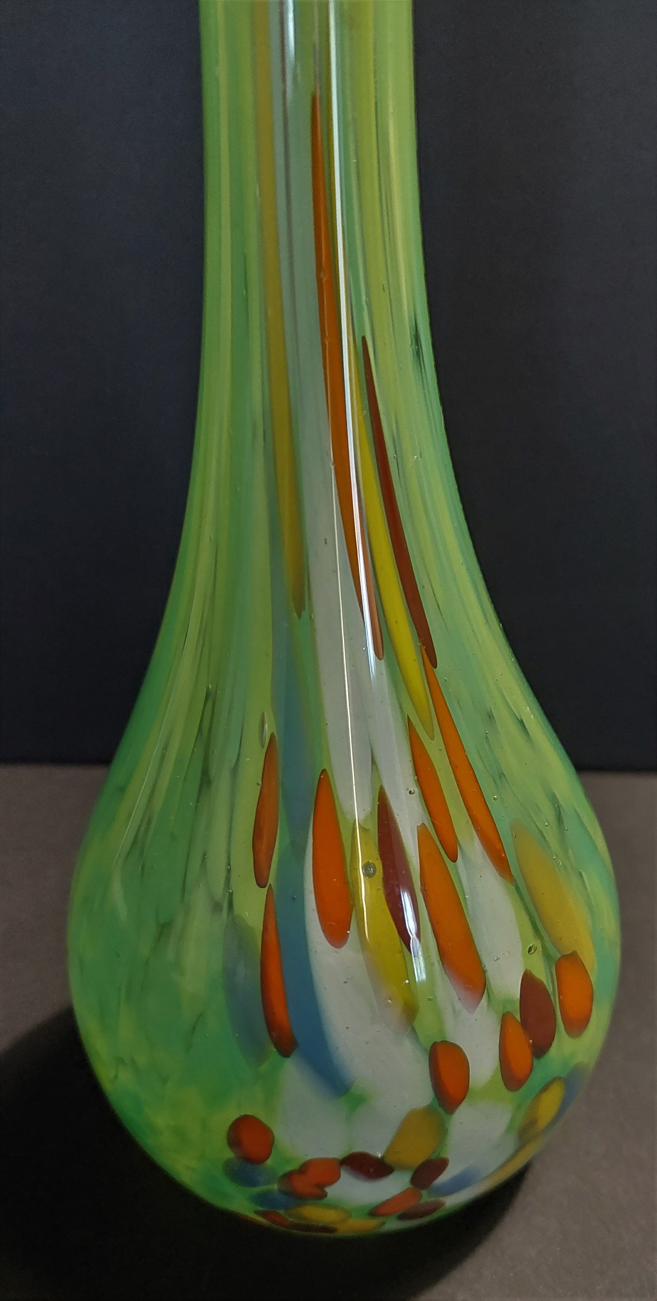Vintage glass vase arlecchino Murano
