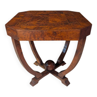 Art deco mahogany center table