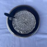 Sucrier cristal et sa coupe inox