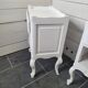 Pair of white patinated Louis XV style bedside tables