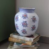 Large painted ceramic flower vase