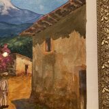 Tableau ancien, paysage Mexicain, signé XX siècle