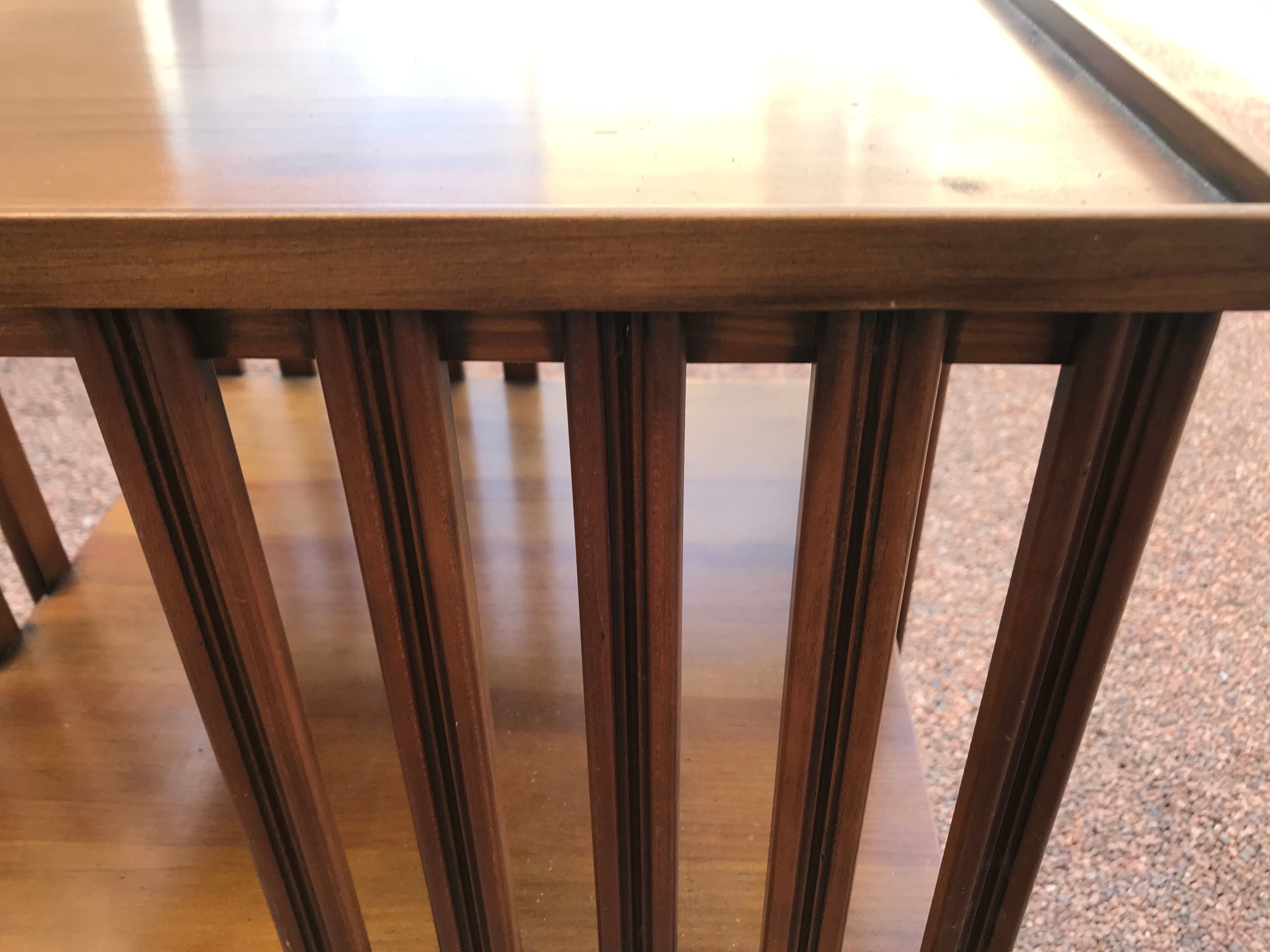 Revolving cherry bookcase