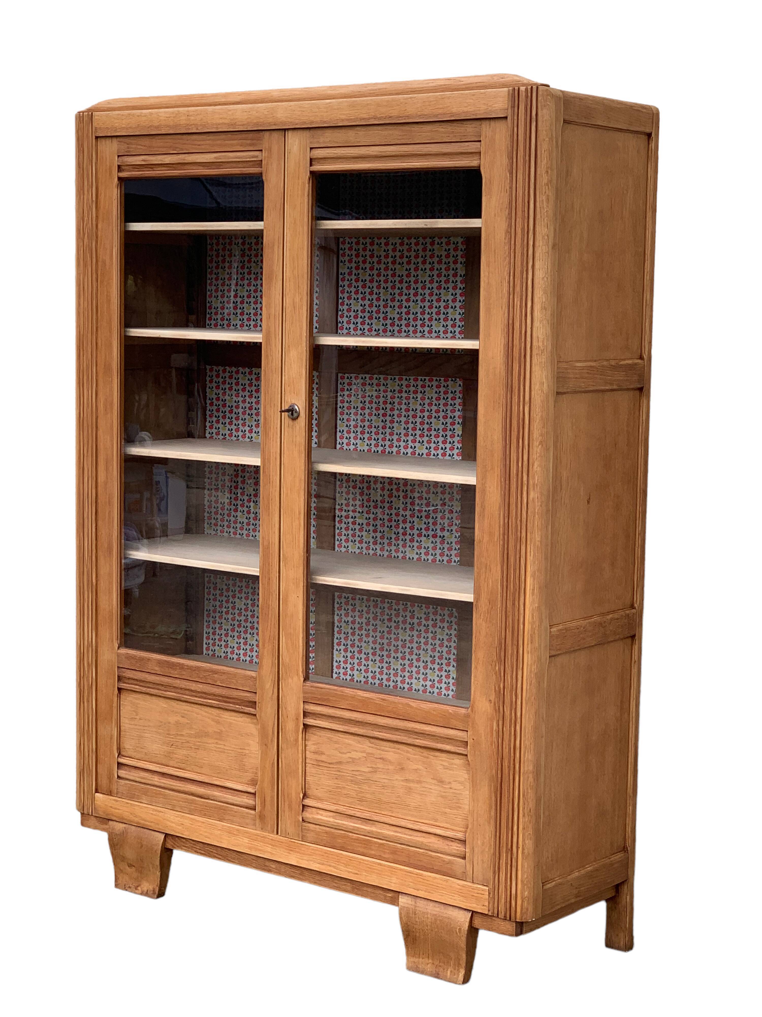 Parisian glazed wardrobe 1930 raw wood