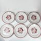 Set of 6 flat plates "Annecy", KG Lunéville, 20th century