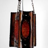 Suspension, Potiers d'Accolay, Patinated Copper and Fractal Resin, Circa 1970