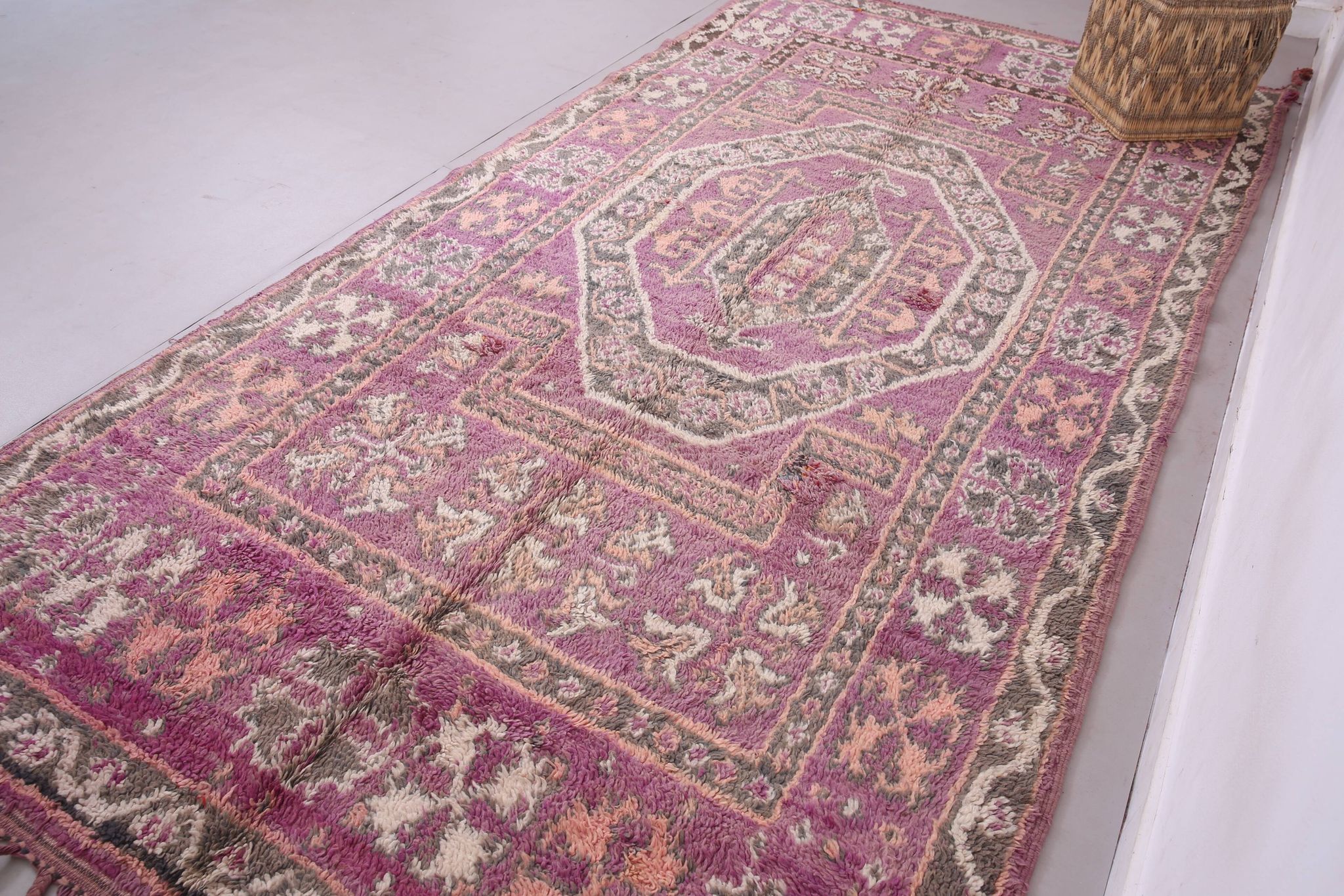 Large Vintage Moroccan Rug 178 x 362 cm - Berber Wool Rug - Handmade Rug