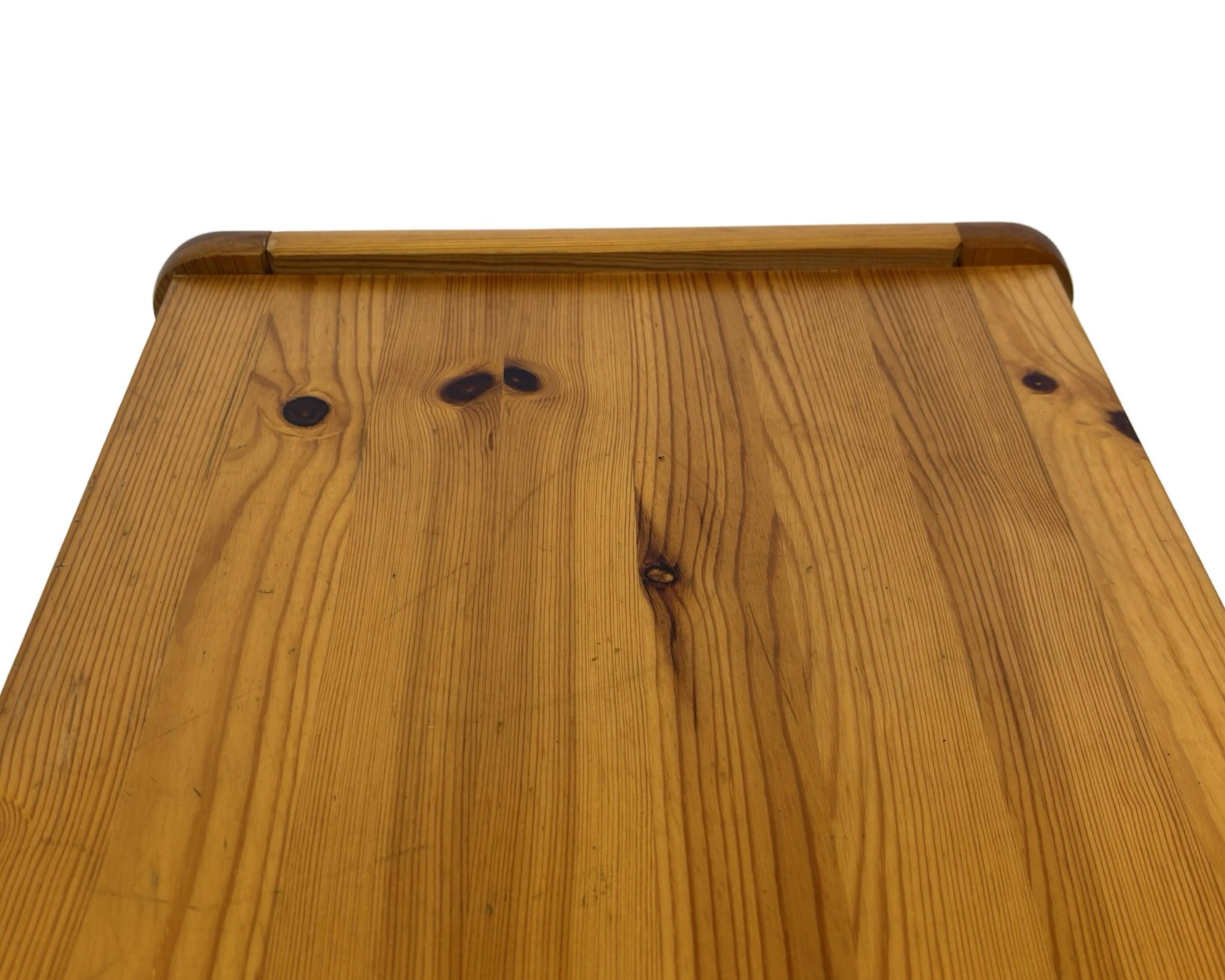 Vintage set of three pine side tables nesting tables nest of tables 1970s