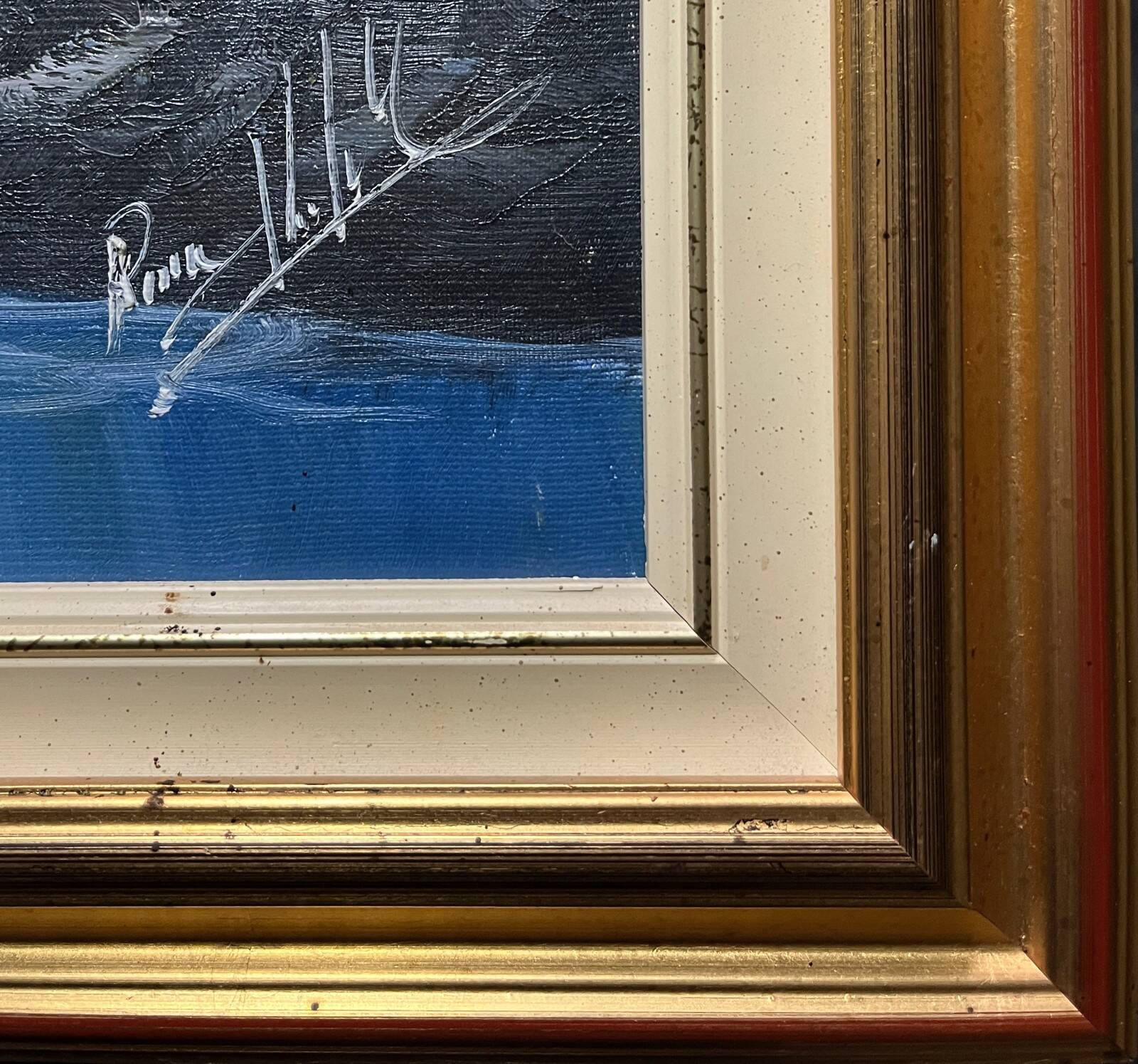 Tableau HST Marine "Wave Effect" by Roig with frame (+ certificate)
