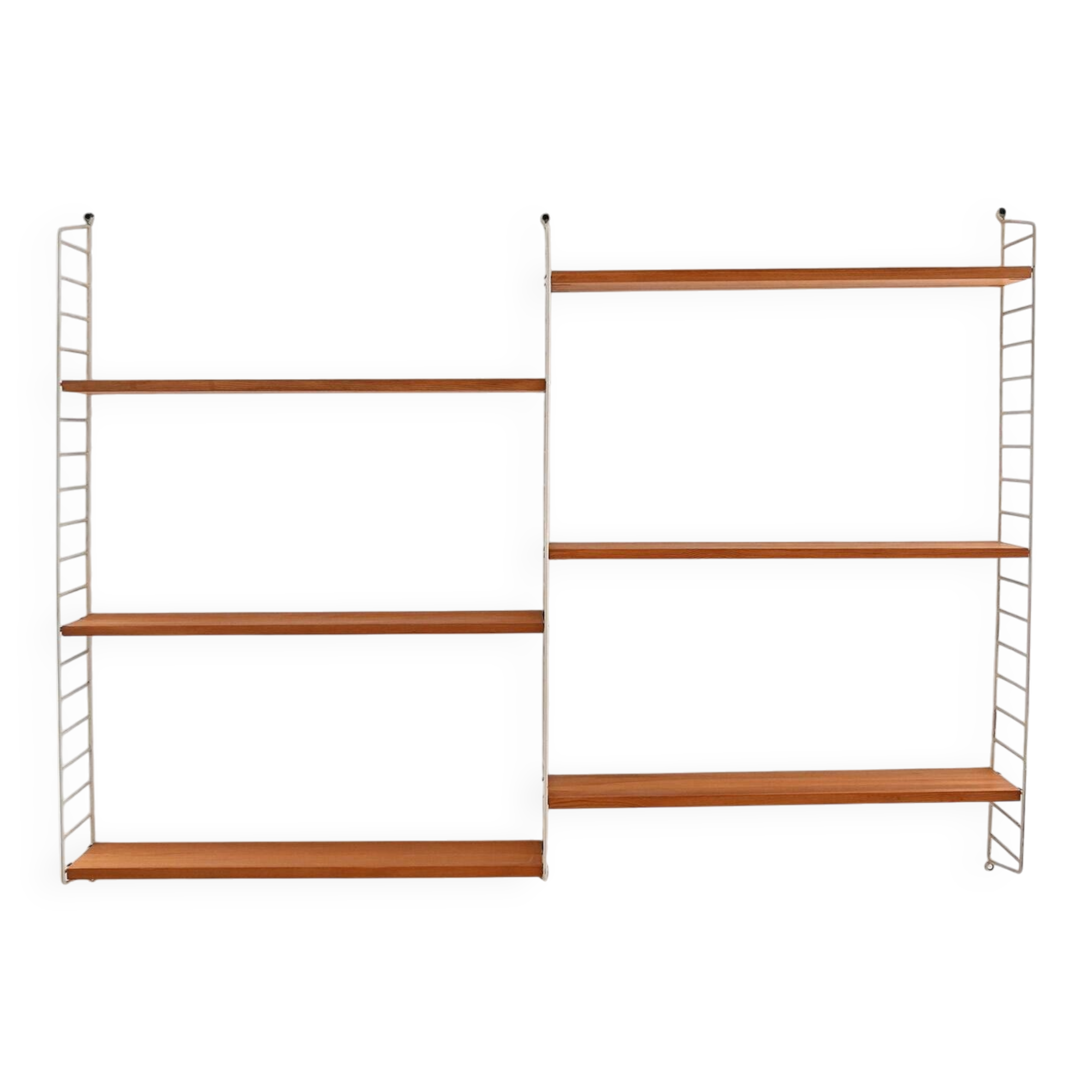 1960s Scandinavian Wall Shelving System in Fir