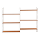 1960s Scandinavian Wall Shelving System in Fir