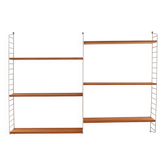 1960s Scandinavian Wall Shelving System in Fir