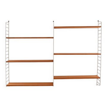 Étagère murale scandinave des années 1960 en sapin