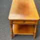 Vintage solid wood coffee table with 2 drawers 1960