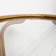 Table d'appoint bambou rond plateau en verre table basse midcentury boho salon petite table marron