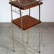 Magazine rack with 2 shelves and lighting from the 50s/60s