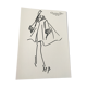 Christian Dior, illustration de mode de presse collection 1987-1988