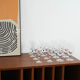 The set of Venise Saphir glasses, French design, 1970s, manufactured by Cri