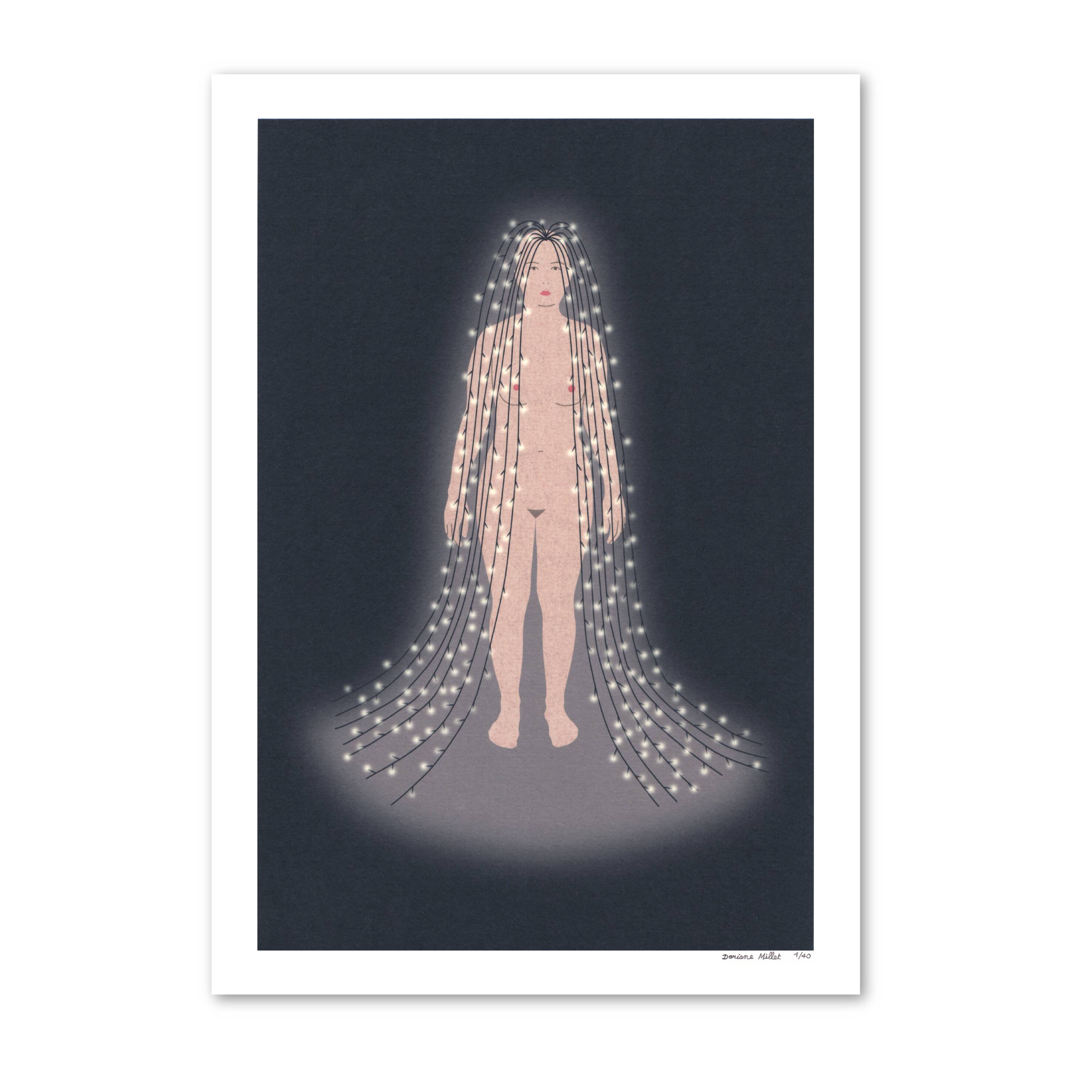 The Garland Woman, 13x18 cm, signed limited edition