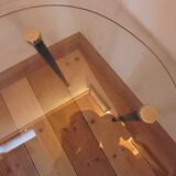 Glass tripod side table