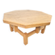 Rustic Brutalist Octagonal Oak Coffee Table by Pierre Chapo, 1960s