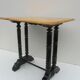 Wooden side table painted in faux marble