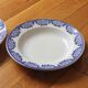 2 ironstone soup plates, "Capri" pattern, Digoin Sarreguemines, Art Deco