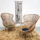 Vintage Dutch design rattan chairs 'Rohe Noordwolde'