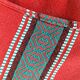 Vintage Basque set: square tablecloth & 7 napkins, 1960s