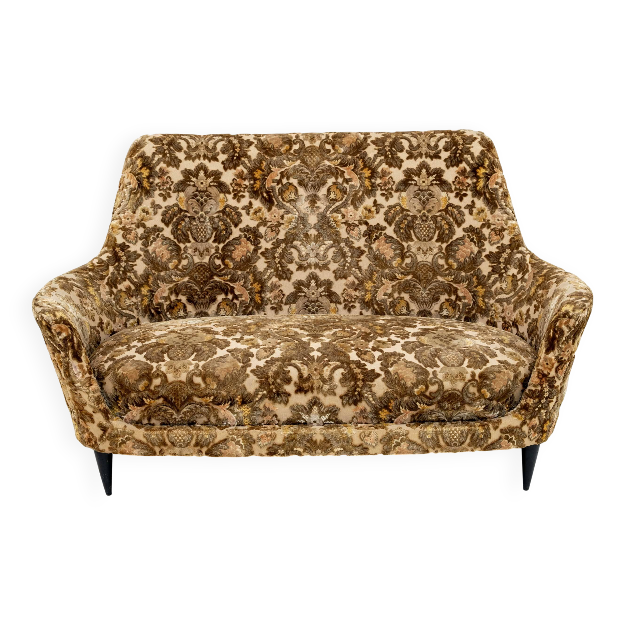 Mid-century Modern Italian Curved Small Sofa 1950s