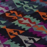 Turkish Anatolian Handmade Vintage Area Kilim Rug 206 cm x 155 cm