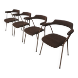 Mid-century modern dining armchairs - 70s niko kralj stol kamnik - set of 4