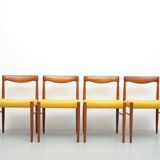 Danish vintage teak dining chairs by HW Klein for Bramin, set of 4