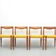 Danish vintage teak dining chairs by HW Klein for Bramin, set of 4