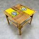 Roger Capron coffee table in ceramic and rattan, fish model