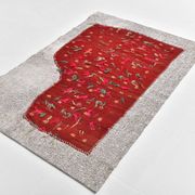 3x5 Red Contemporary Vintage Kilim Rug, 105x149Cm