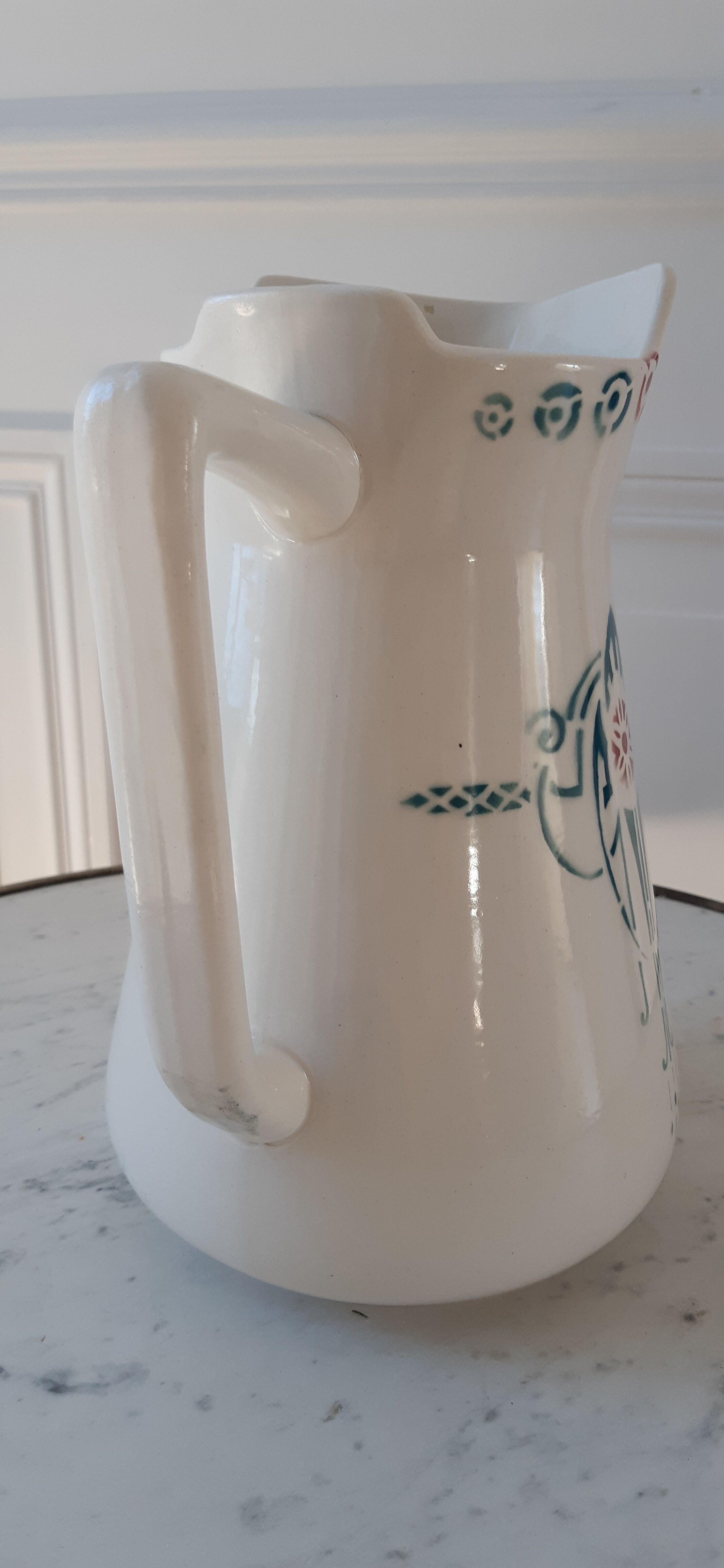 Pitcher / ceramic broc of Clairefontaine years 20-30